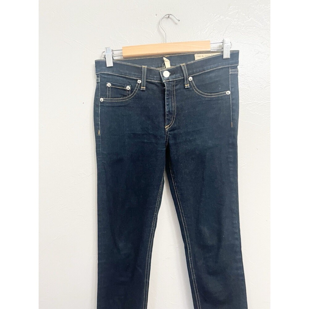 rag & bone JEAN Legging Jeans Size 28 Dark Wash Skinny Stretch Denim Low Rise